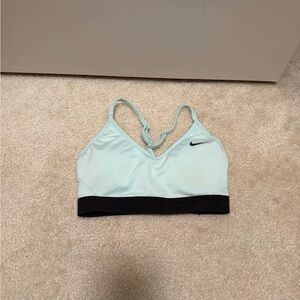 Nike Women's Mint Green Sports Bra with Black Band